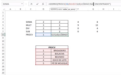 SEERRO na Função PROCV