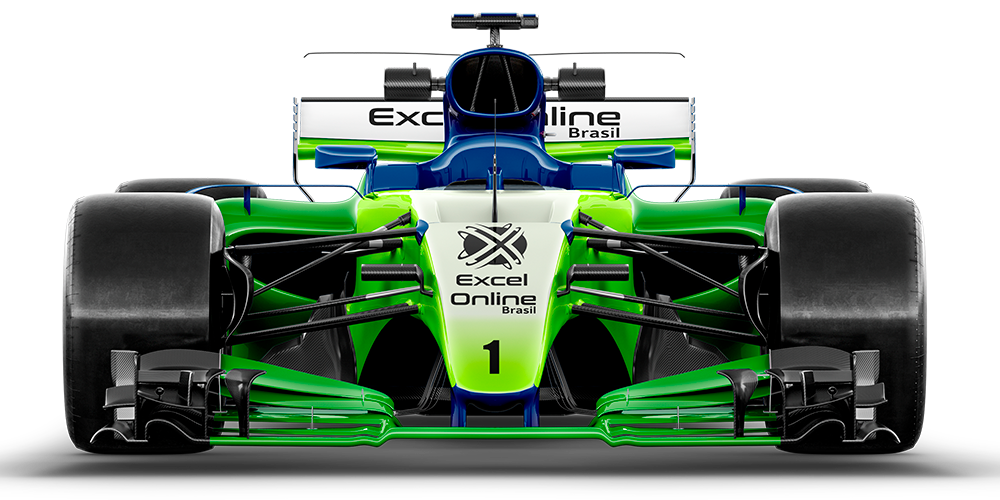 Carro de Formula 1 Fontal do Curso Excel Pole Position